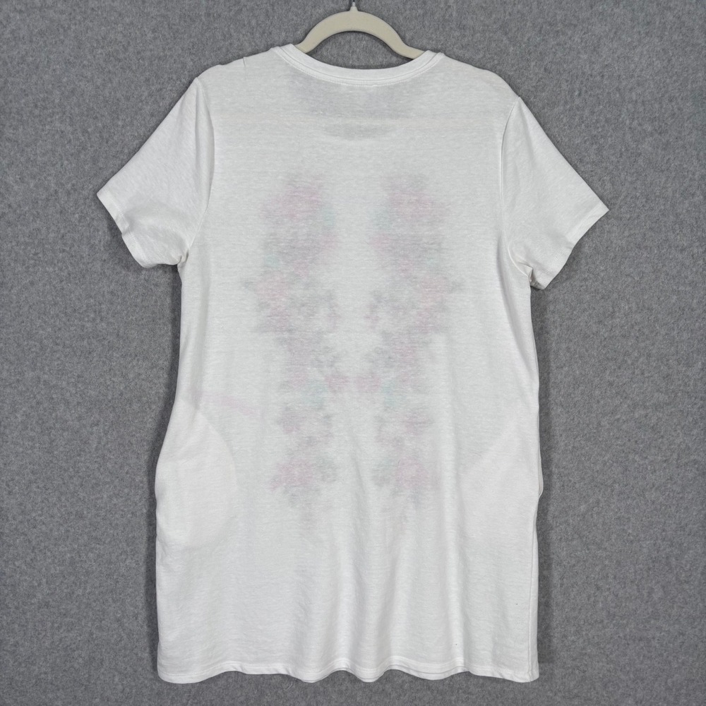 UMGEE‎ Embroidered T Shirt Tunic Dress Medium Pockets Cottage Boho Lounge Comfy - Picture 10 of 13